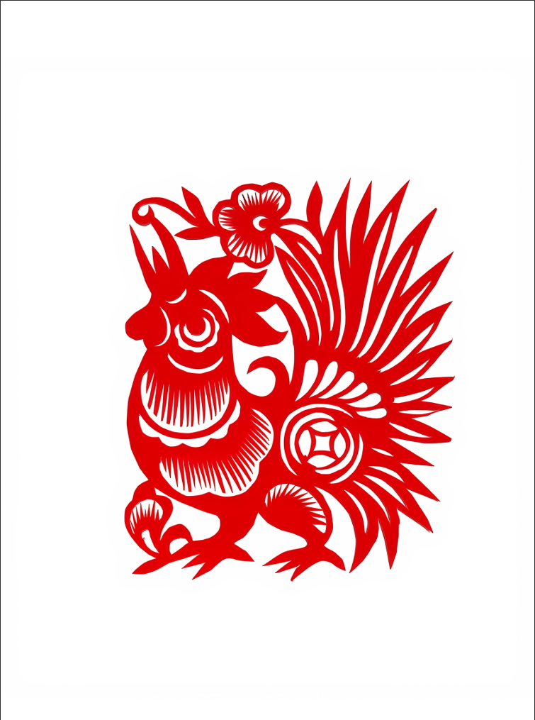 鸡生肖剪纸