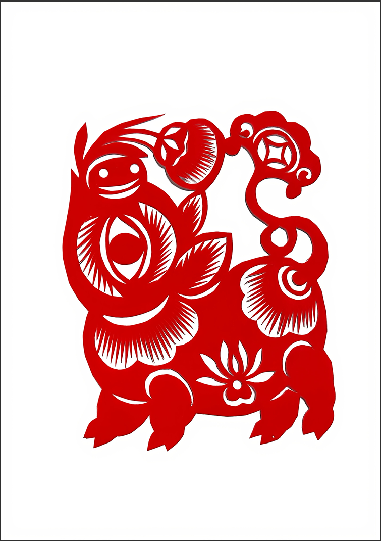 猪生肖剪纸
