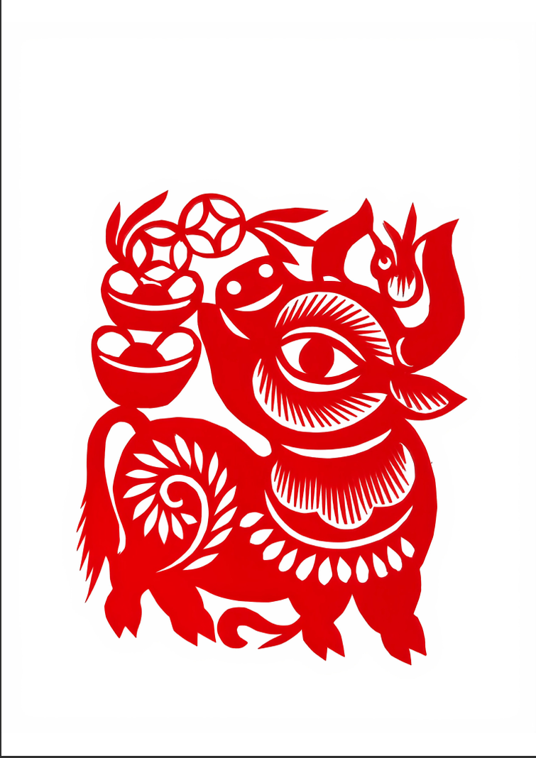 牛生肖剪纸
